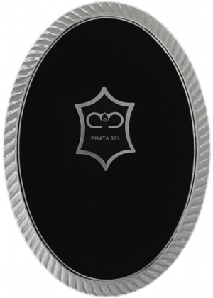 MOLDURA PRATA OVAL ONDULADA