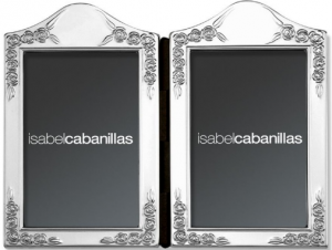 MOLDURA PRATA CAPELA DUPLA ROSINHAS