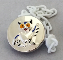 PORTA CHUPETA PRATA INFANTIL