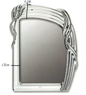 MOLDURA PRATA RECTANGULAR CORTINA