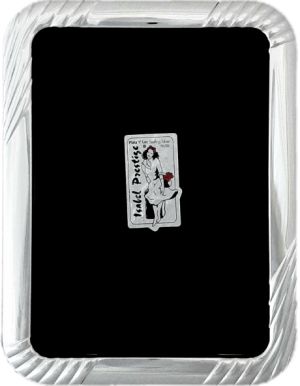 MOLDURA PRATA RECTANGULAR CANTOS TRACEJADO