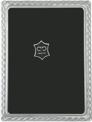 MOLDURA PRATA RECTANGULAR TRANÇA