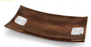 TABULEIRO MADEIRA C/APLICAÇÃO PRATA