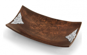 TABULEIRO MADEIRA C/APLICAÇÃO PRATA