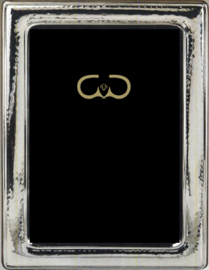 MOLDURA PRATA RECTANGULAR MARTELADA