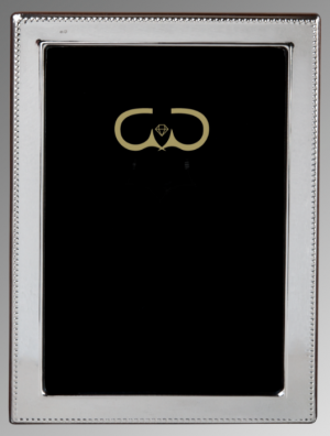 MOLDURA PRATA RECTANGULAR PLANA PICOTADA