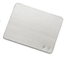 PLACA PRATA RECTANGULAR PARA GRAVAÇÃO