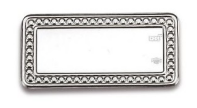 PLACA PRATA RECTANGULAR PICOTADA PARA GRAVAÇÃO