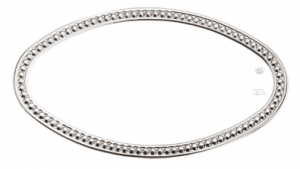 PLACA PRATA OVAL PARA GRAVAÇÃO