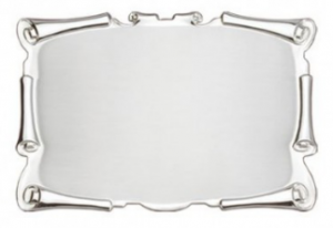 PLACA PRATA RECTANGULAR PARA GRAVAÇÃO