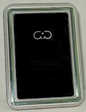 MOLDURA PRATA RECTANGULAR PICOTADA