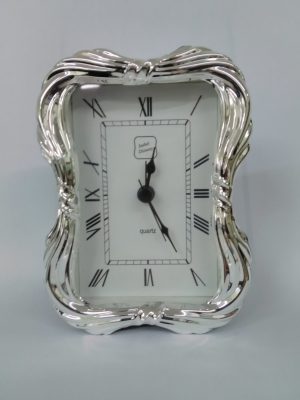 PRATA RELÓGIO DESPERTADOR RECTANGULAR