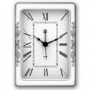 PRATA RELÓGIO DESPERTADOR RECTANGULAR