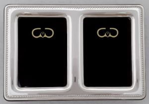 MOLDURA PRATA PARA 2 FOTOS PICOTADA