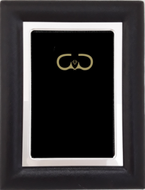 MOLDURA PRATA PELE PRETA