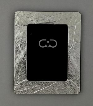 MOLDURA PRATA LARGA FOLHAS