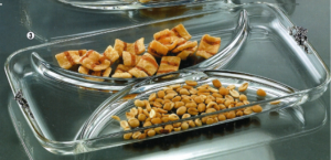 PRATA BANDEJA CRISTAL APERITIVOS